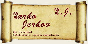 Marko Jerkov vizit kartica